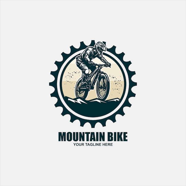 Vectorbeeld van het logo van de mountainbike