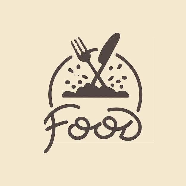 Vectorbeeld van het logo van het levensmiddelenontwerp