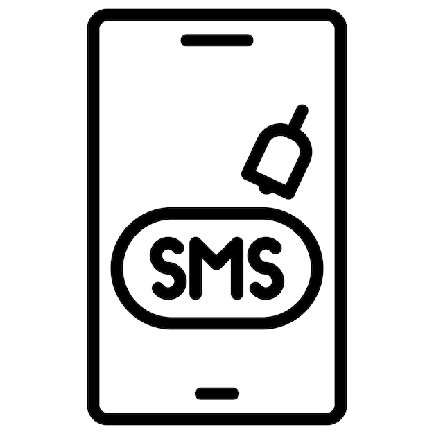 Vector vectorbeeld van het pictogram van de sms-meldingen kan worden gebruikt voor digitale detailhandel