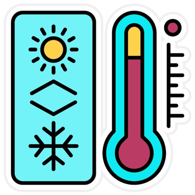 Vectorbeeld van het thermostaatpictogram kan worden gebruikt voor kunstmatige intelligentie