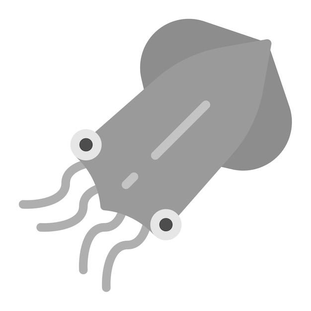 Vectorbeeld van inktvispictogram Kan worden gebruikt voor Oceaan