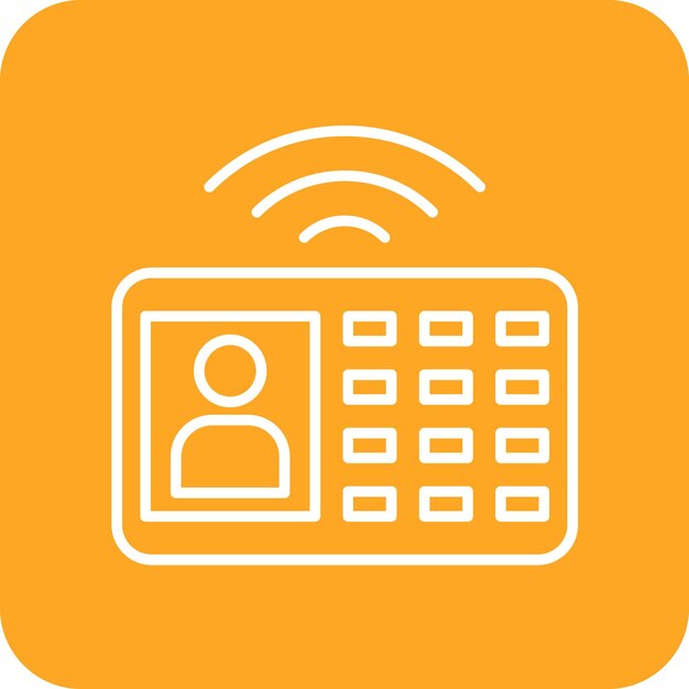 Vectorbeeld van intercom-iconen Kan worden gebruikt voor Smart Home