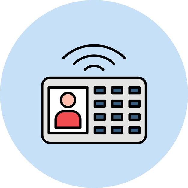 Vectorbeeld van intercom-iconen Kan worden gebruikt voor Smart Home
