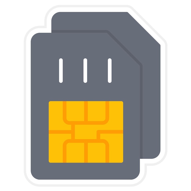 Vectorbeeld van simkaartpictogram Kan worden gebruikt voor technologie
