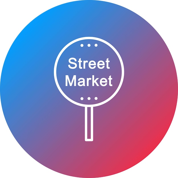 Vectorbeeld van straatborden kan worden gebruikt voor straatmarkten