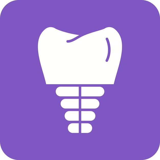 Vectorbeeld van tandimplantatenpictogram kan worden gebruikt voor tandheelkundige zorg