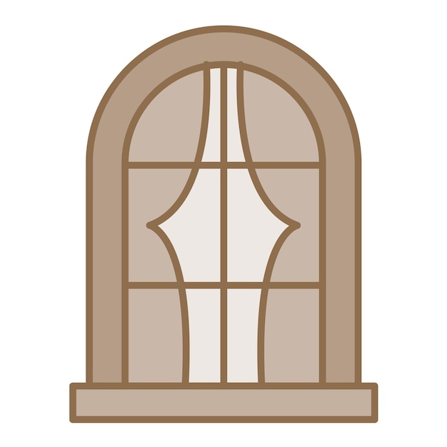 Vectorbeeld van vensterpictogram Kan worden gebruikt voor interieur