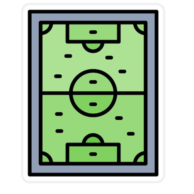 Vector vectorbeeld van voetbalveldpictogram kan worden gebruikt voor city elements
