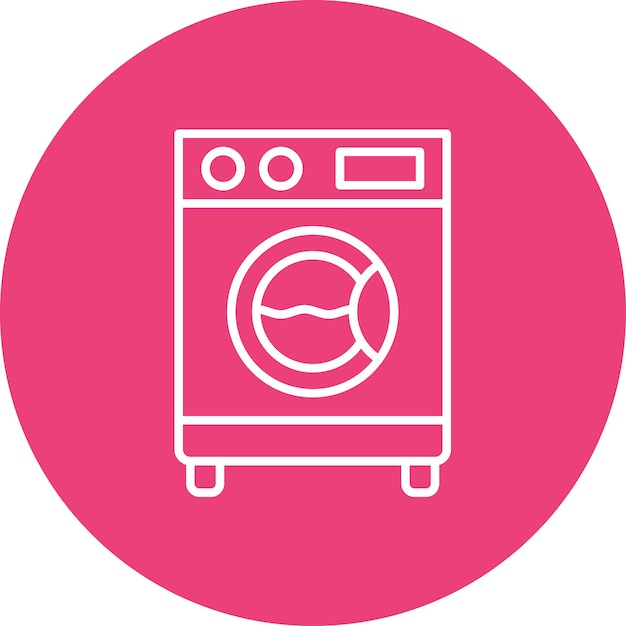 Vectorbeeld van wasmachine-iconen Kan worden gebruikt voor huishoudelijke gereedschappen