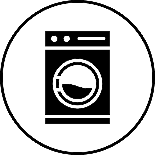 Vectorbeeld van wasmachine-iconen Kan worden gebruikt voor stofkenmerken