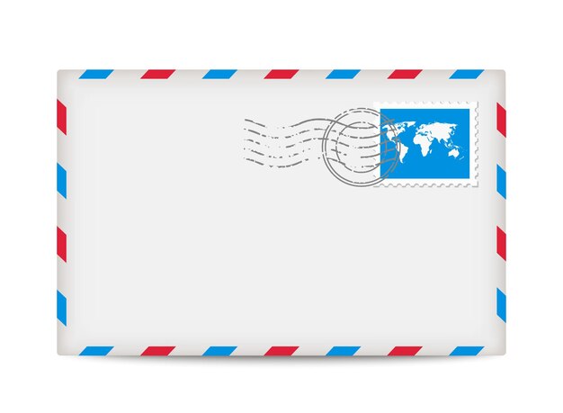 Vectorbriefbrief met postzegel