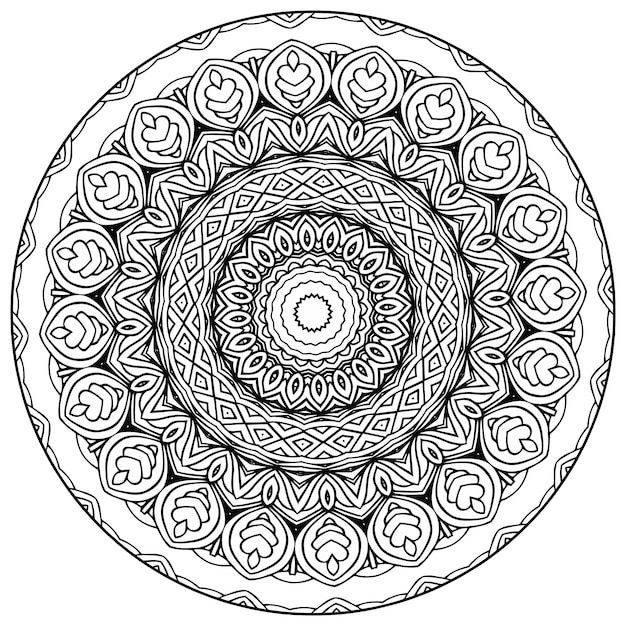 Vectorcirkel van mandala met bloemenornamentpatroon. achtergrond