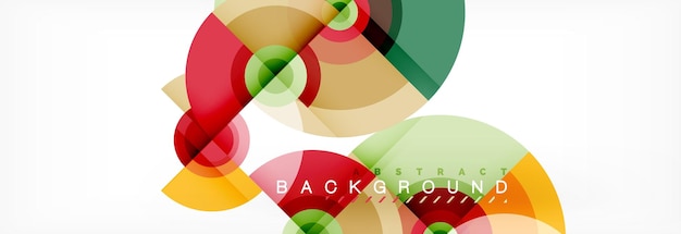 Vectorcirkelcompositie geometrische minimale ontwerpillustratie