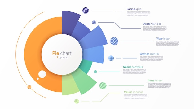 Vector vectorcirkeldiagramontwerp moderne sjabloon voor het maken van infografieën, presentaties en rapporten