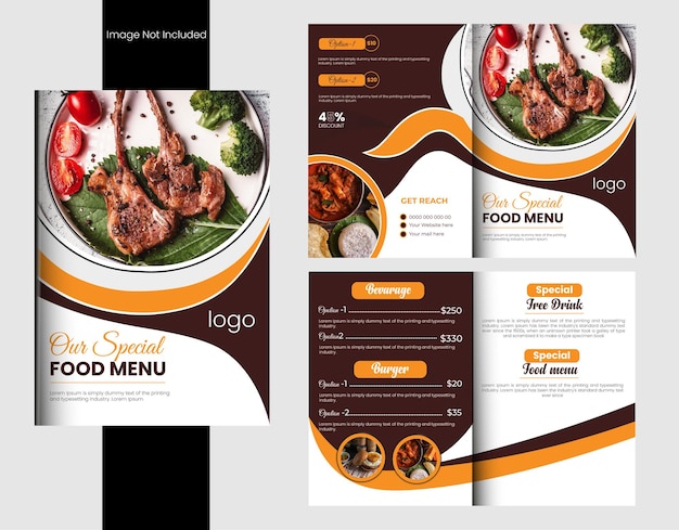 vectorfood bifold brochure template