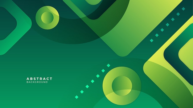 vectorgeometrische abstracte groene en gele achtergrond