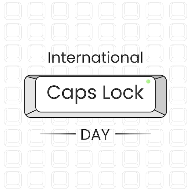 Vectorgrafiek van Computer Keyboard Caps Lock Keys geschikt voor International Caps Lock Day