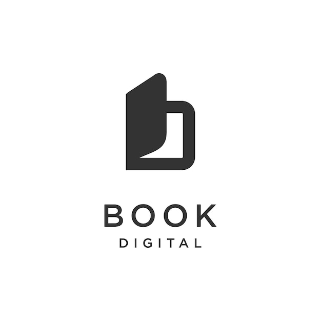 Vector vectorgrafiek van de letter b illustratie icon van het boek geschikt voor het bestuderen van literatuur op het gebied van logo-onderwijs