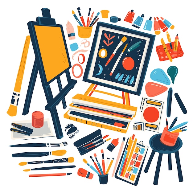 Vectorgrafiek voor het beheer van kunstcollecties