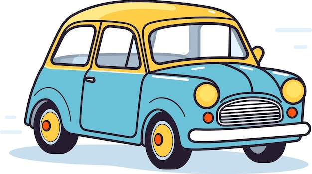 Vectorgraphics Cars Through the Ages Gedetailleerde vectorillustraties van spierwagens