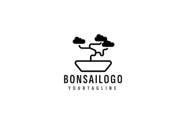 Vectoriconen van het bonsai-logo