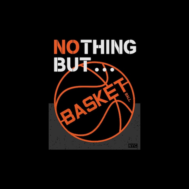 Vector vectorillustratie basketbal sport typografie t-shirt grafische poster