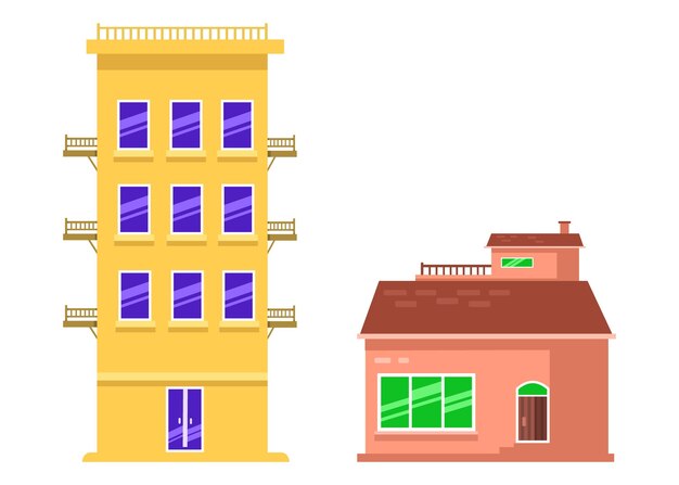 Vector vectorillustratie cartoon huis