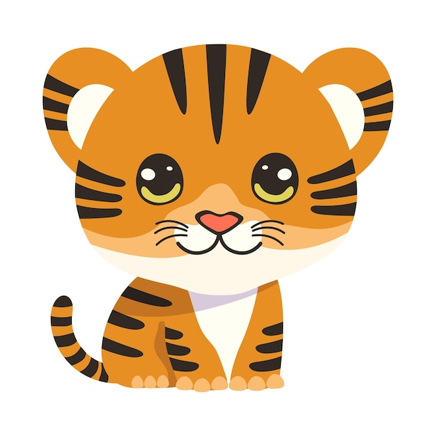 Vector vectorillustratie cartoon met tijger