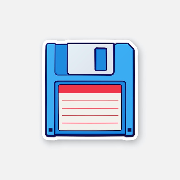 Vectorillustratie Computer retro diskette Magnetische schijf Digitale opslagmedia