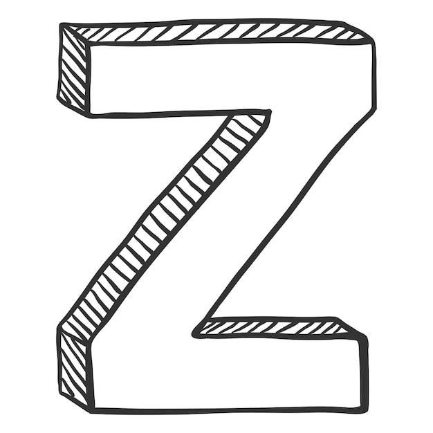 Vector vectorillustratie doodle schets de letter z