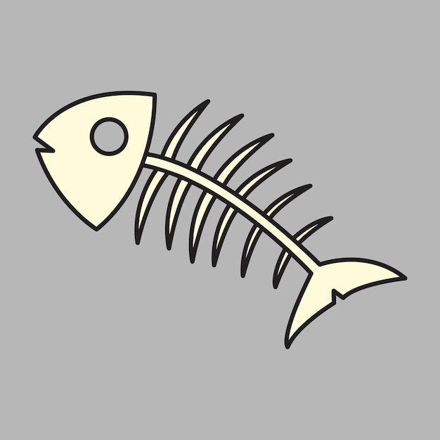 Vectorillustratie Fish Bone Vectorontwerp Pet Bone Pet Fish Bone Cat Vector Cartoonontwerp
