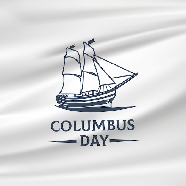 Vectorillustratie Handgeschreven kalligrafische penseeltype Belettering samenstelling van Happy Columbus Day.