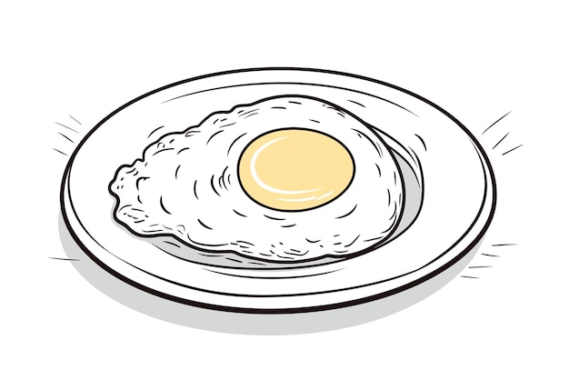 Vectorillustratie in de stijl van een omelet.