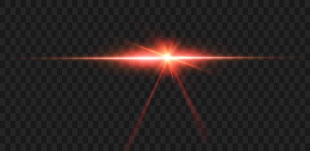 Vectorillustratie in rood lichteffect abstracte laserlichtstralen chaotische neonlichtstralen