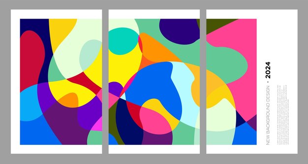 Vectorillustratie kleurrijke vloeistof en vloeistof abstract voor banner sjabloon 2024