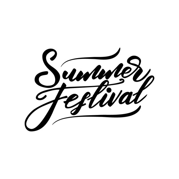 Vectorillustratie met belettering zomerfestival.