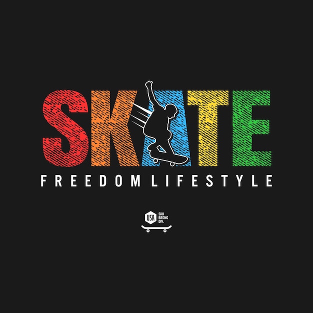 Vectorillustratie op het thema skateboarden.