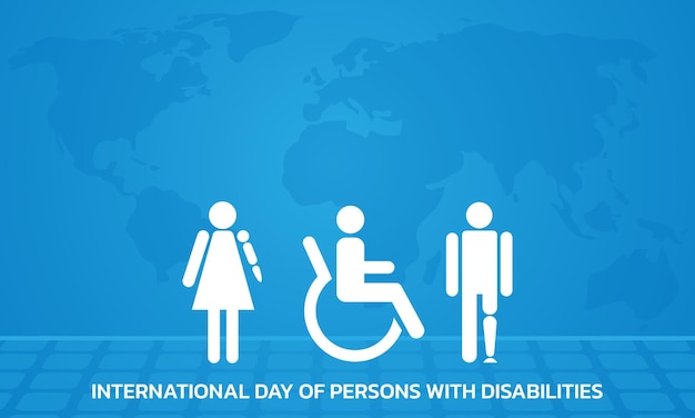 Vectorillustratie op het thema van de internationale dag van waargenomen personen met een handicap