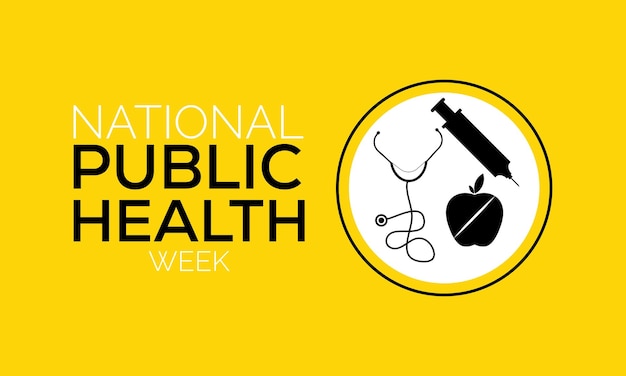 Vectorillustratie over het thema van de Nationale Volksgezondheidsweek die elk jaar in april wordt waargenomen