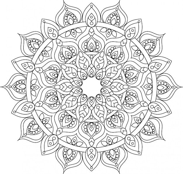 Vectorillustratie overzicht sierlijke mandala