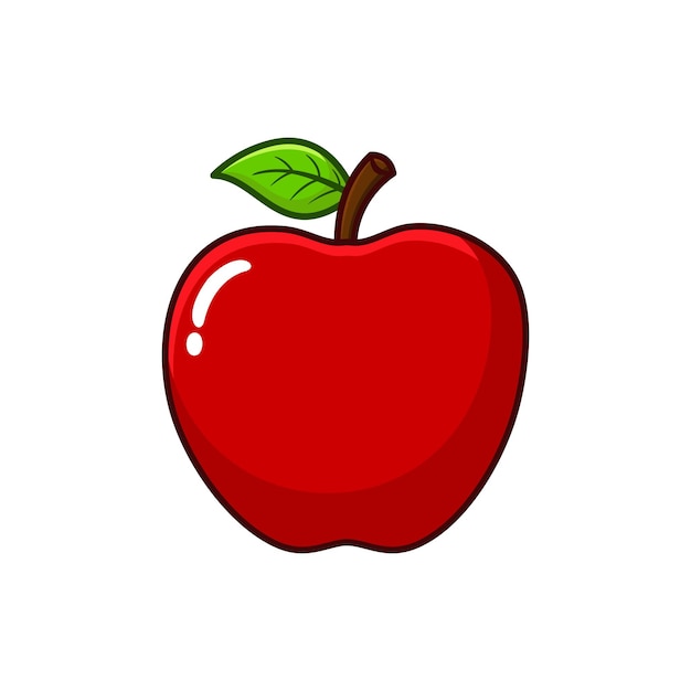 Vectorillustratie rode appel fruit cartoon