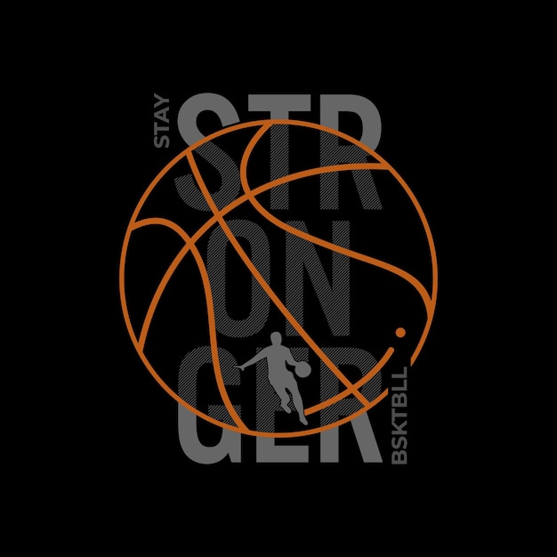 Vectorillustratie rond het thema basketbal in de typografie van de de straatSport van Brooklyn