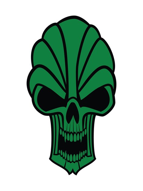 Vectorillustratie schedel aliens