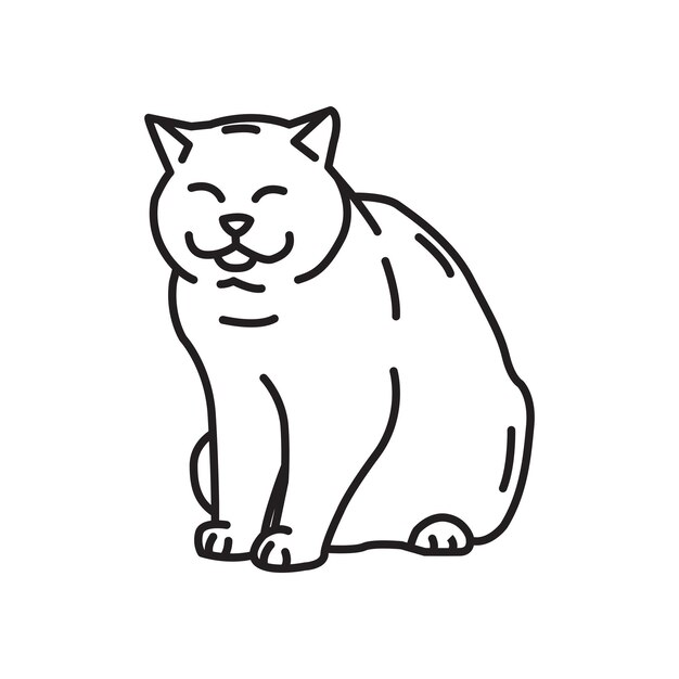 Vectorillustratie Simple Cat Vectorontwerp Cat illustratie Simple Cat Logo Vektorontwerp