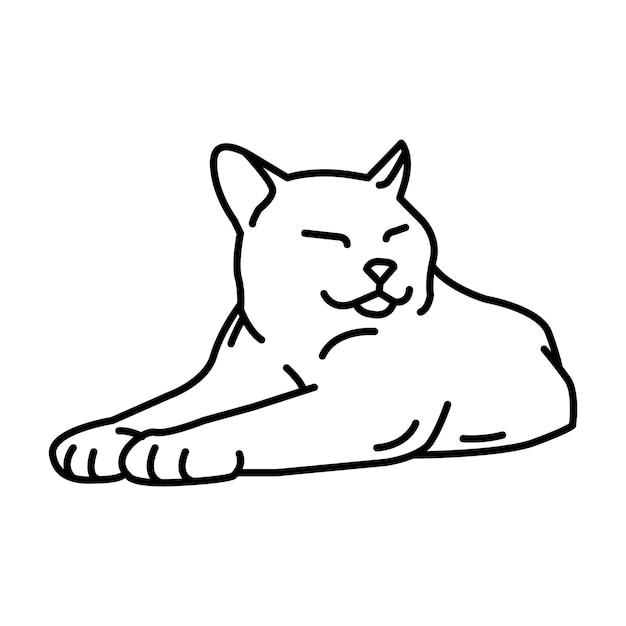 Vectorillustratie Simple Cat Vectorontwerp Cat illustratie Simple Cat Logo Vektorontwerp