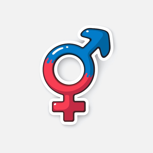 Vectorillustratie transgender of hermafrodiet symbool geslacht pictogram