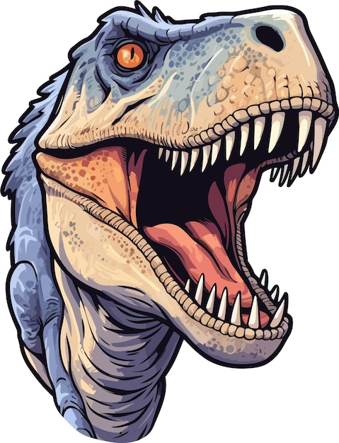 vectorillustratie tyrannosaurus rex sticker