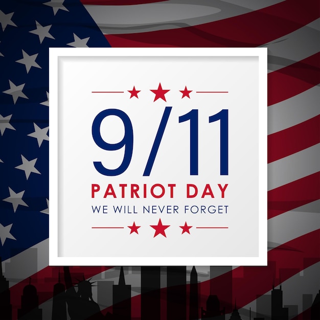 Vectorillustratie van 9 11 Patriot Day