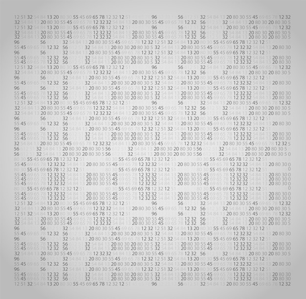 Vectorillustratie van abstracte big data numerieke zakelijke achtergrond