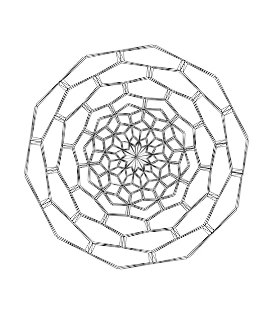 Vectorillustratie van abstracte volumetrische meshe